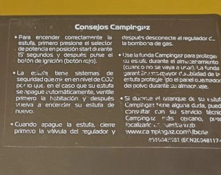 Estufa catalitica de gas Campingaz