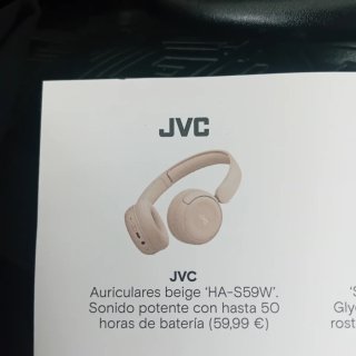 Auriculares JVC HA-S59W Beige Nuevos