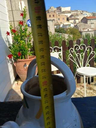 Coppia anfore antiche in ceramica, coppia brocche