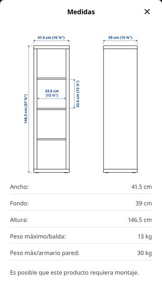 Conjunto Estanterías Ikea Kallax-Lack