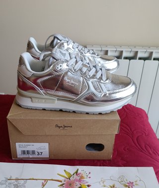 Zapatillas Pepe Jeans Plateadas Talla 37 de 89.90€