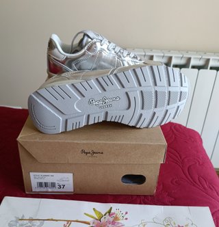 Zapatillas Pepe Jeans Plateadas Talla 37 de 89.90€