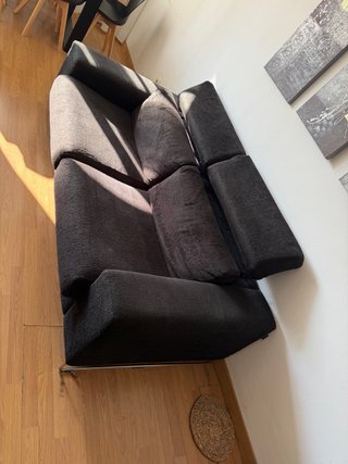 Sofá de salón tela negra