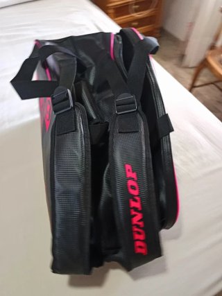 Bolsa Paletero Padel Dunlop Negra y Rosa