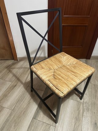 Silla Hierro y Enea Diseño Cruzado