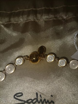 Girocollo perle resina Sodini beige/oro