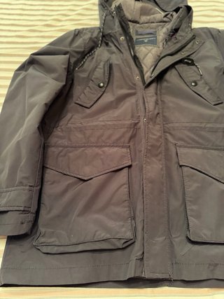 Abrigo parka Green Coast hombre talla 52 gris
