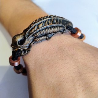 Pulsera Diseño Xenomorfo Cabeza piezas diseñadas