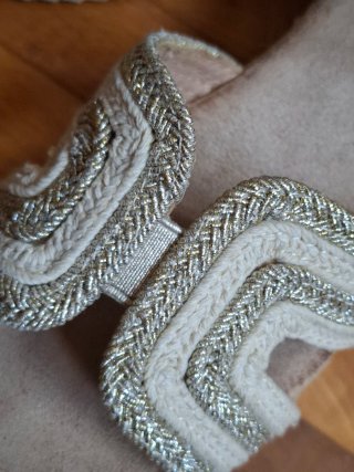 Sandalias Lady Glory Talla 39 Beige y Dorado