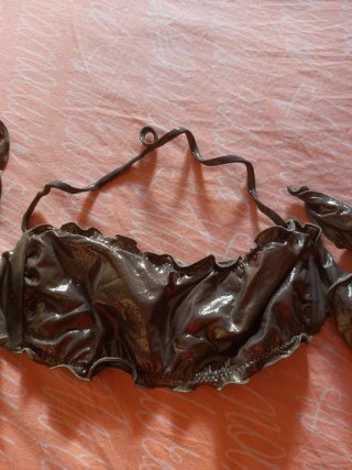 Costume 2 pezzi marrone/oro