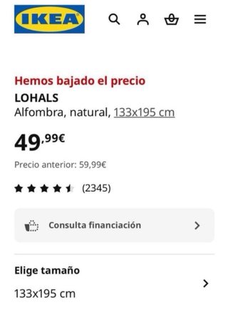 Alfombras Ikea 2uds Tejido Yute