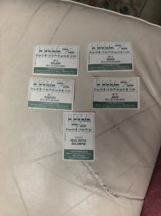 Cromos Real Betis Balompié Liga 88/89