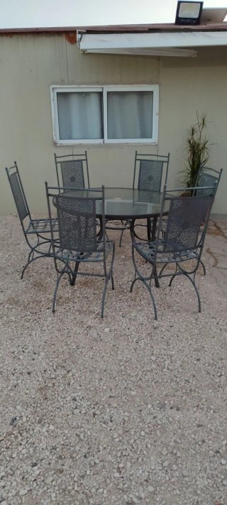 Conjunto mesa y 6 sillas exterior