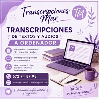 TRANSCRIPCIONES DE MANUSCRITOS PARA EDITORIALES