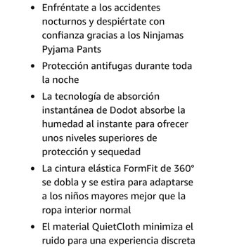 Dodot Ninjamas Braguita Talla 8-12 años (45 uds)