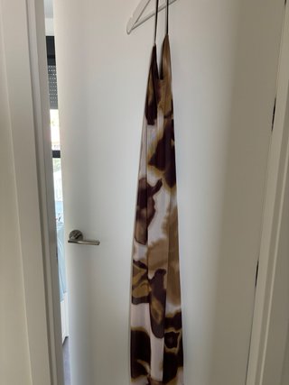 Vestido largo de playa estampado