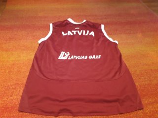 Camiseta Baloncesto Letonia match worn Talla XL