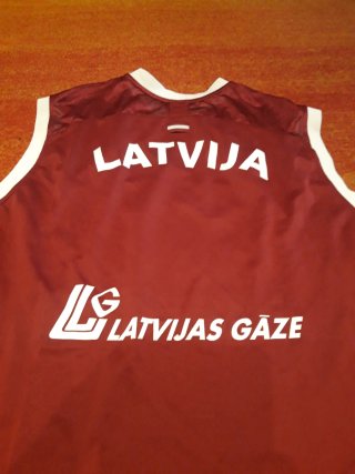 Camiseta Baloncesto Letonia match worn Talla XL