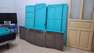 Guardaroba 4 ante in legno stile vintage antico