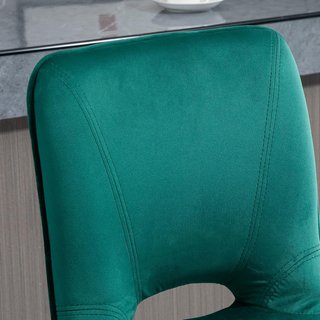 Set de 2 Taburetes de Bar Modernos y Giratorios con Respaldo Alto y Reposapiés, Taburetes de Cocina Acolchados con Altura Ajustable en Tejido Verde, 41X51X97-117Cm