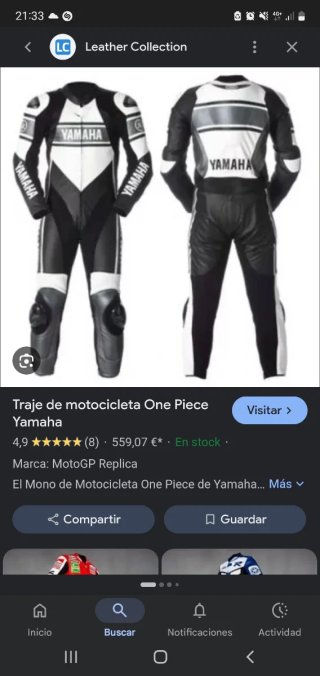 Traje de moto Yamaha 2 piezas años 90