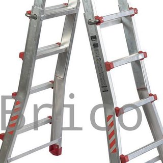 Escalera Telescópica Aluminio 6+6 Pestaña