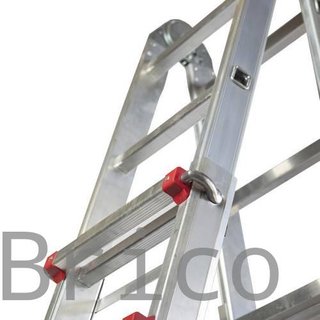 Escalera Telescópica Aluminio 6+6 Pestaña