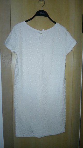 Vestido blanco encaje corto