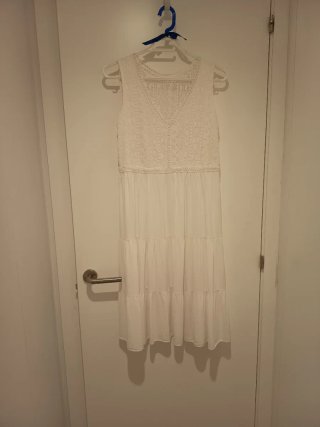 Vestido blanco estilo ibicenco