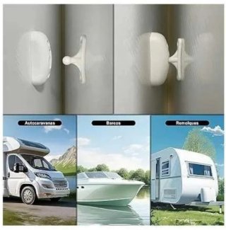Retenedor Puerta Caravana Autocaravana Blanco.