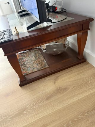 Mesa de centro madera y cristal