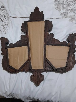 Espectacular Cornucopia de Madera Dorada