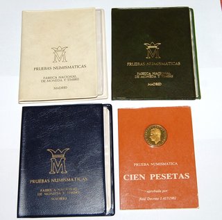 Lote Carteras Numismáticas 1976, 1977, 1979, 1982