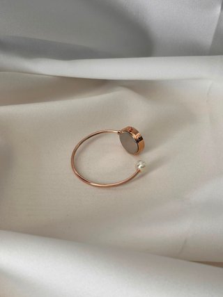 Orologio bracciale donna rigido perla oro