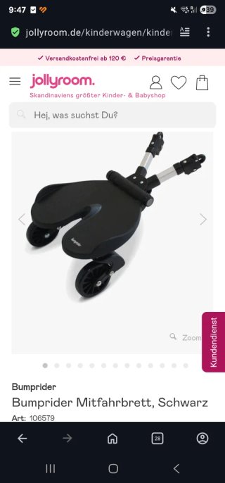 Plataforma Bumprider para carrito