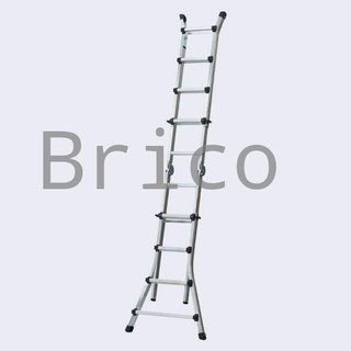 Escalera Telescópica Articulada Aluminio 3+3 Pestaña