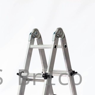 Escalera Telescópica Articulada Aluminio 3+3 Pestaña