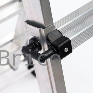 Escalera Telescópica Articulada Aluminio 3+3 Pestaña