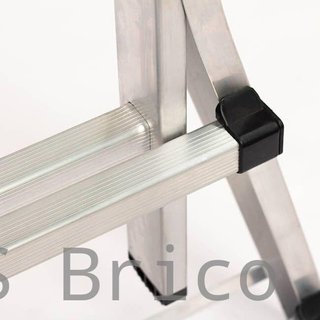 Escalera Telescópica Articulada Aluminio 3+3 Pestaña