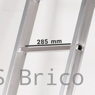 Escalera Telescópica Articulada Aluminio 3+3 Pestaña