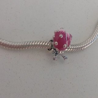 Charm Caracola Rosa y Plateada