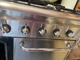 Cocina Smeg 90cm Inox 5 fuegos Clásica
