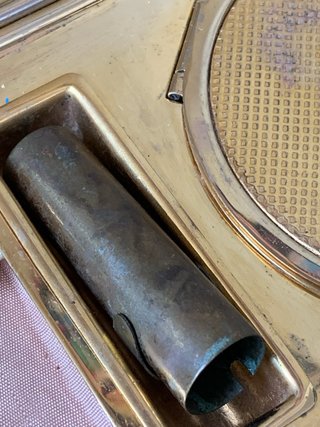 Clutch antiguo polvera carey años 50