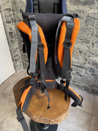 Mochila Portabebés Ergonómica Naranja/Azul