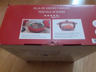 Olla hierro fundido 5'1l todo tipo cocinas + horno