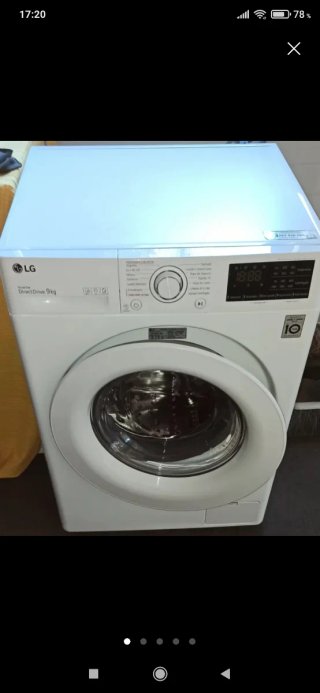 Lavadora LG Direct Drive 9 kilos 1400 rpm cocina c