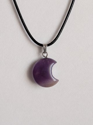 Colgante media Luna Amatista Morado