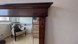 Espejo antiguo madera 180x127x7 cm