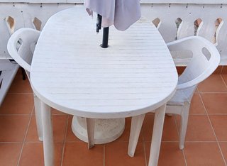 Mesa y 2 Sillas Exterior Plástico resistente