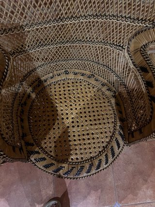 Sillón de ratán estilo Enmanuelle